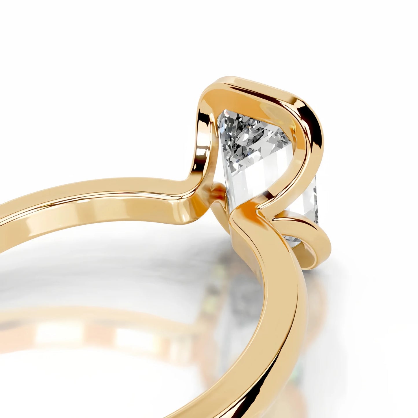 WUIHA 925 Sterling Silver 2 CT 6 * 8 MM Emerald Cut D Color GRA Real Moissanite Gemstone Wedding Engagement Ring Fine Jewelry