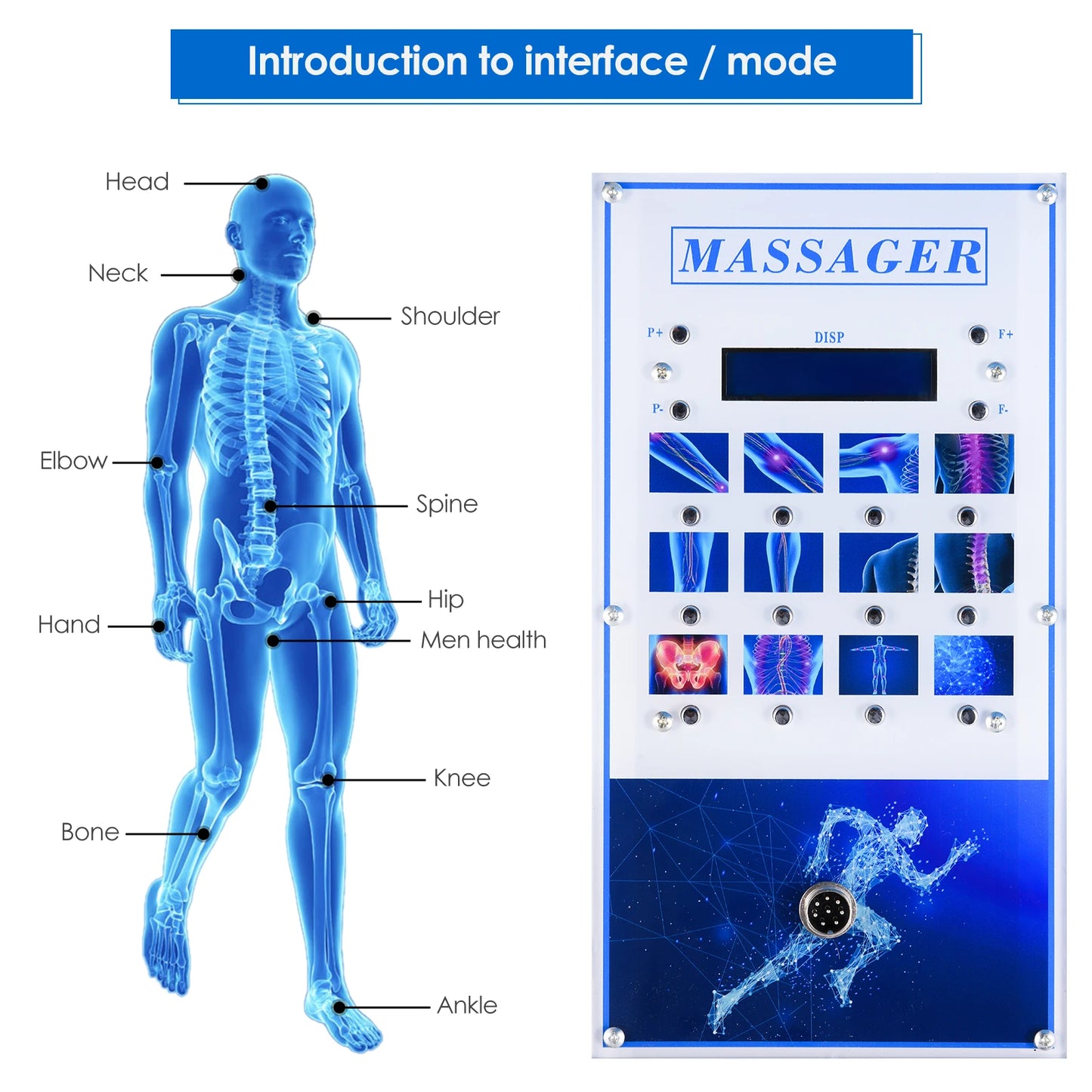 Shockwave Therapy Machine With 7 Heads ED Treatment Pain Relief Lattice Shock Wave Physiotherapy Tool 220V EU