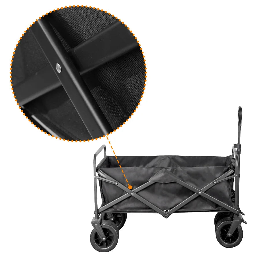 Big Tank Wheels Beach Wagon for Sand 500lbs Large Capacity Foldable Cart Garden Outdoor Picnic Collapse Shopping Trolleys Cart