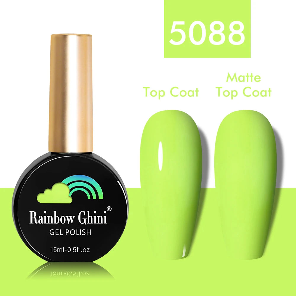 Rainbow Ghini 15ml Glitter Dark Red Gel Nail Polish Semi-Permanent Varnish UV Pale Red Nail Gel Art Supplies for Professionals
