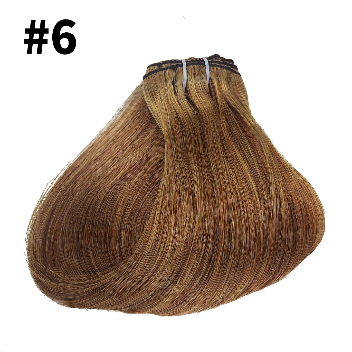 8Pcs Clip Ins 4/27 Highlight Color Straight Clip In Human Hair Extensions Brazilian Human Hair Clip In Hair Extensions 120G/Pack