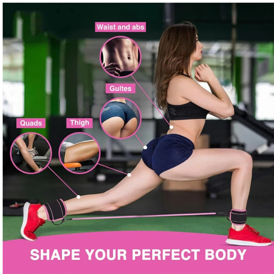 Ankle Strap Resistance Bands Hip Leg Strength Pull Rope Fitness Elastic Training Home Yoga Pilate Crossfit Workout Gym Equipment