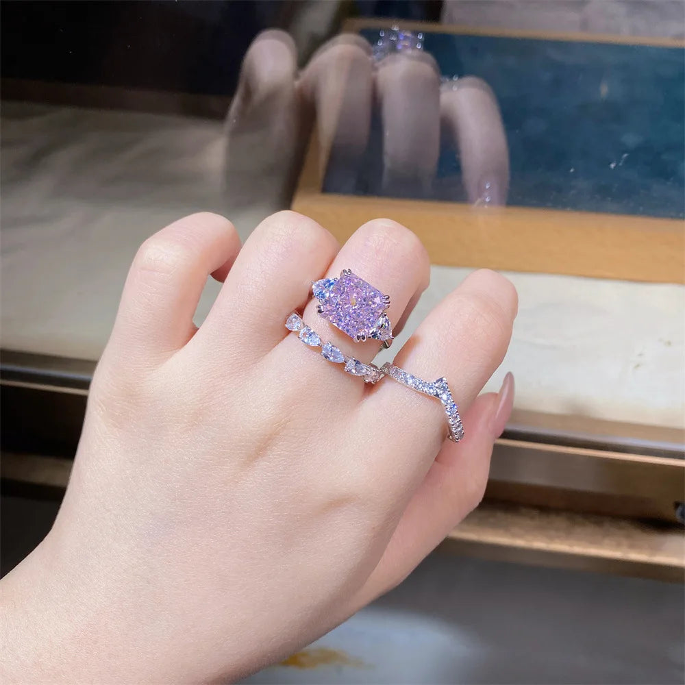 Collezione di Anelli con Zaffiri Rosa creati in Laboratorio