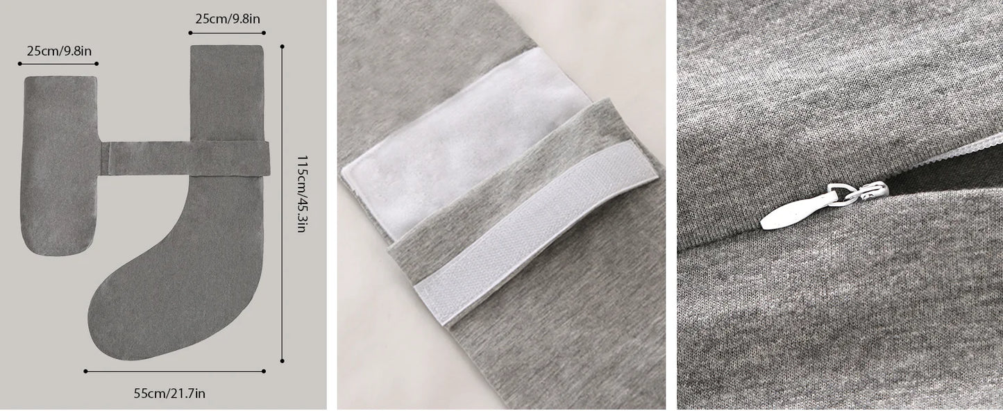 H-shaped Pregnancy Pillow Adjustable ,Maternity Pillow for Side Sleepers,Pregnancy Body Pillow with Lumbar & Abdominal Support