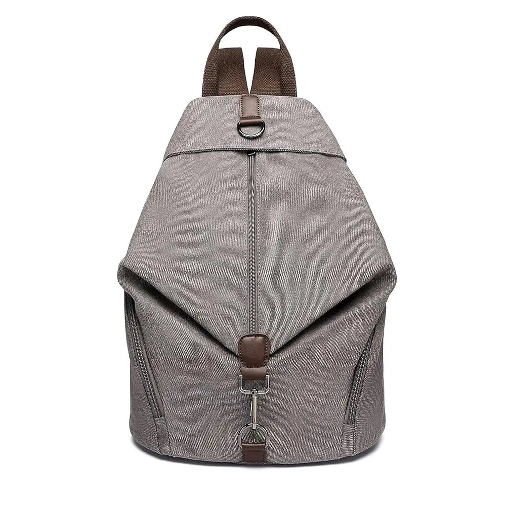 KONO Canvas Backpack WOMEN'S Vintage Daypack shoulder bag Large Shoulder Backpack travel bag for Travel Outdoor & School