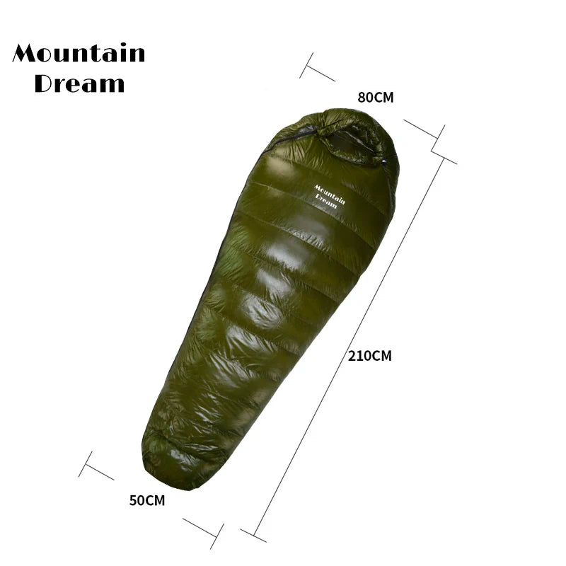 Mummy Goosevelt Sleeping Bag Warm Outdoor Down Sleeping Bag Adult Winter Travel Spliced Double Camping Bedding