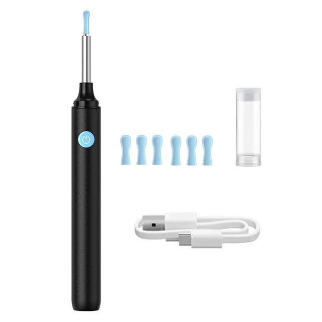 Smart Visual Ear Cleaner with Camera  Ear Sticks USB C Charging Ear Wax Removal Tool WIFI Connection 6 LED Lights Earpick