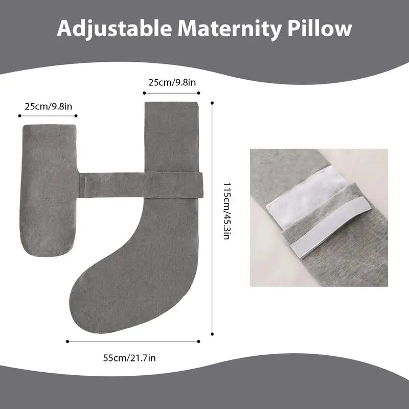 H-shaped Pregnancy Pillow Adjustable ,Maternity Pillow for Side Sleepers,Pregnancy Body Pillow with Lumbar & Abdominal Support