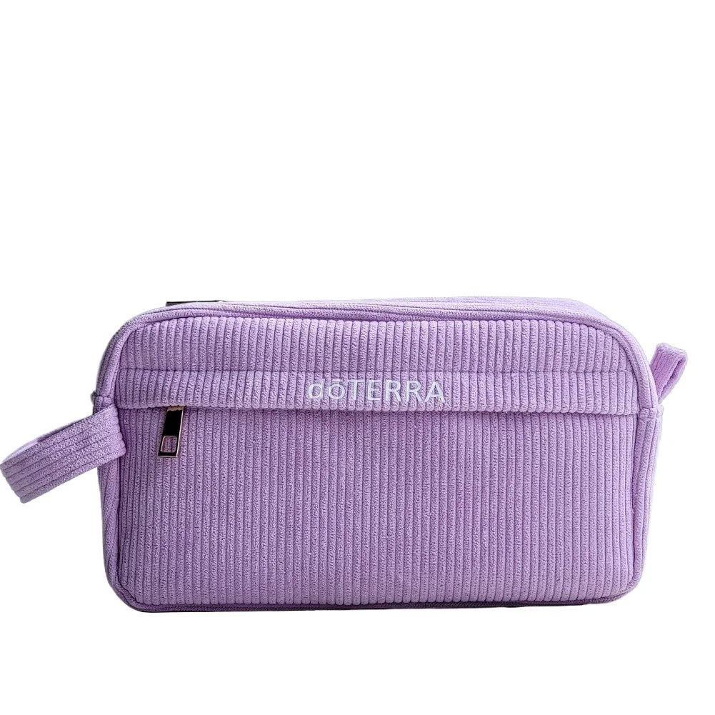 Corduroy Essential Oil Storage Bag 14 Slots 15ML Travel Essentials Oil Case Portable Perfume Carrying Organizador Cosmetic Bag