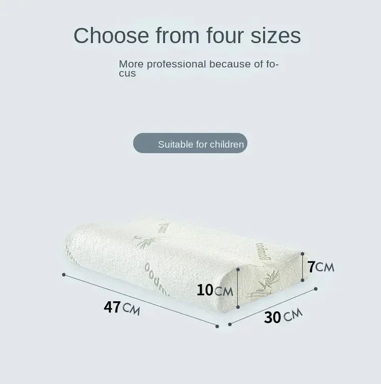 Slow rebound neck protection memory pillow, space cotton neck protection pillow, wave pillow core, bamboo fiber cervical pillow