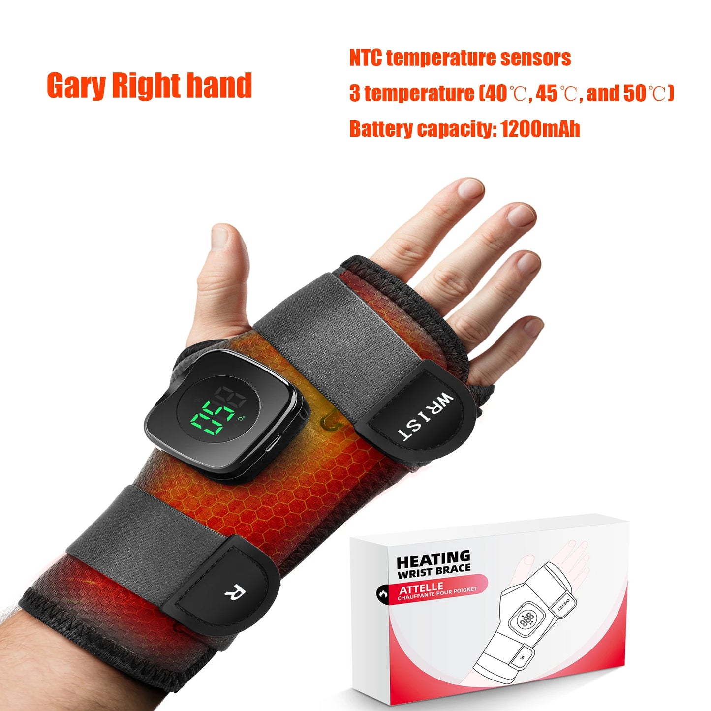 Wrist Heating Vibration Pad 3 Heat Level Heated Wrist Hot Therapy for Carpal Tunnel Relief Tendonitis Wrist Support Pad