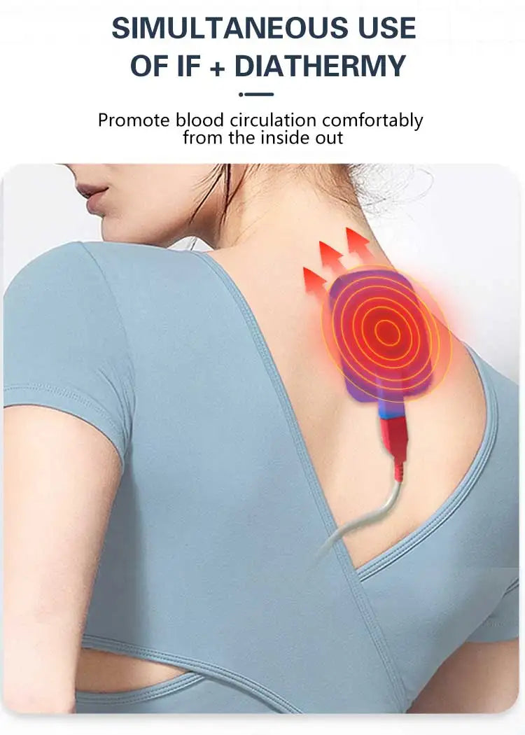 2 Channel Nerve Tens Unit Ems Physical Therapeutic Low Frequency Massager Electric Pulse Pain Relief Tens Machine