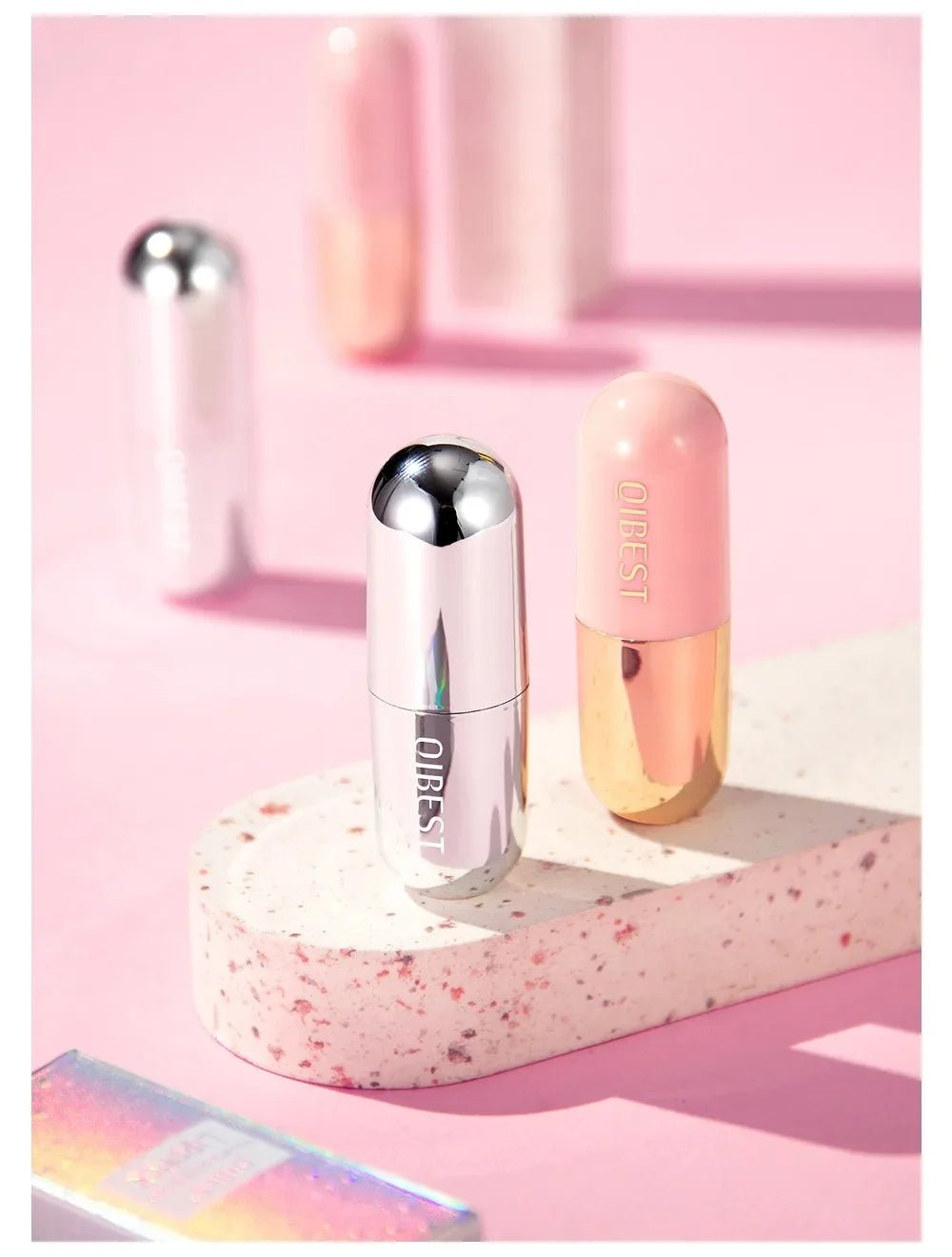 Soft Jelly Lipstick Color Changing Glossy Hydrating Moisturizing Glitter Lip Stick Sparkling Sequins Turning Red Shade Lip Balm