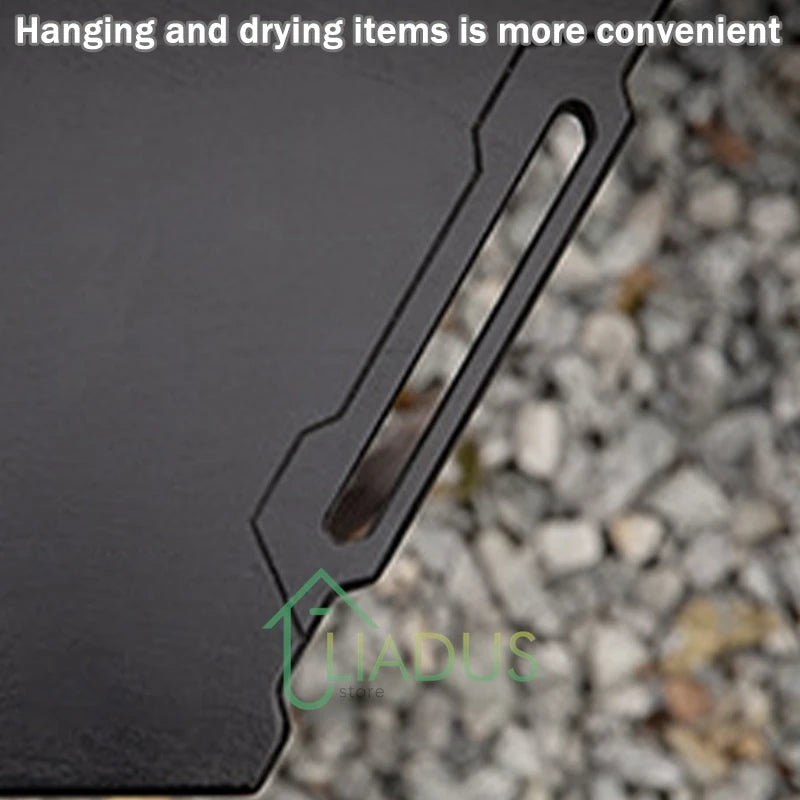 Multi-Functional Camping Table Portable 6-Sided BBQ&Tea Table, Foldable&Removable Outdoor Stove Complete Set For Outdoor Cooking