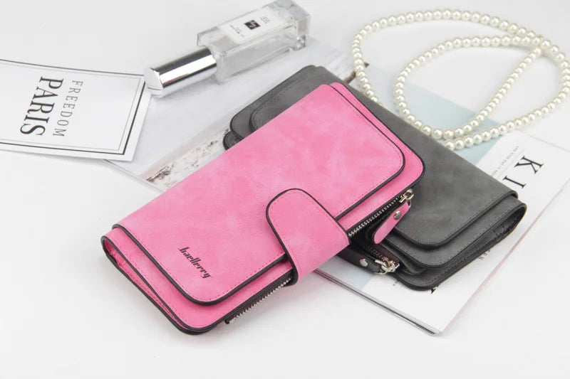 Baellerry High Quality Long Women's Wallet Buckle Multiple Card Slots Mobile Phone Bag Hand-held Bag Card Holders