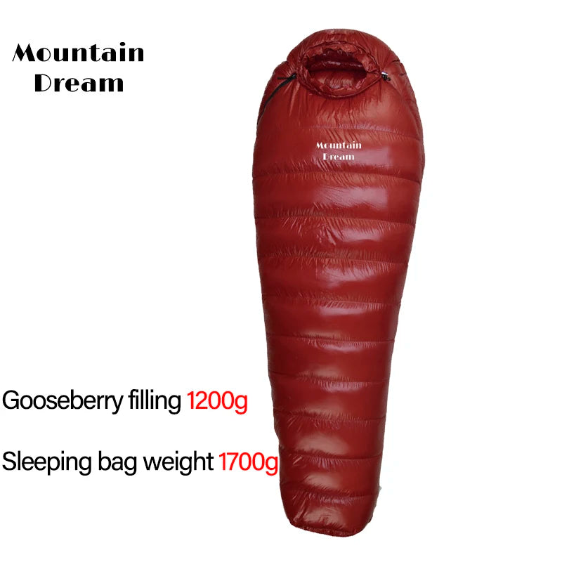 Mummy Goosevelt Sleeping Bag Warm Outdoor Down Sleeping Bag Adult Winter Travel Spliced Double Camping Bedding