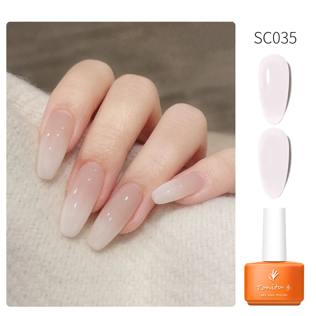 Tonitu G 7ml Semi-permanent Jelly Gel Nail Polish 59 Colors Natural Transparent  Summer Nails Art Soak Off  UV LED Gel  Varnish