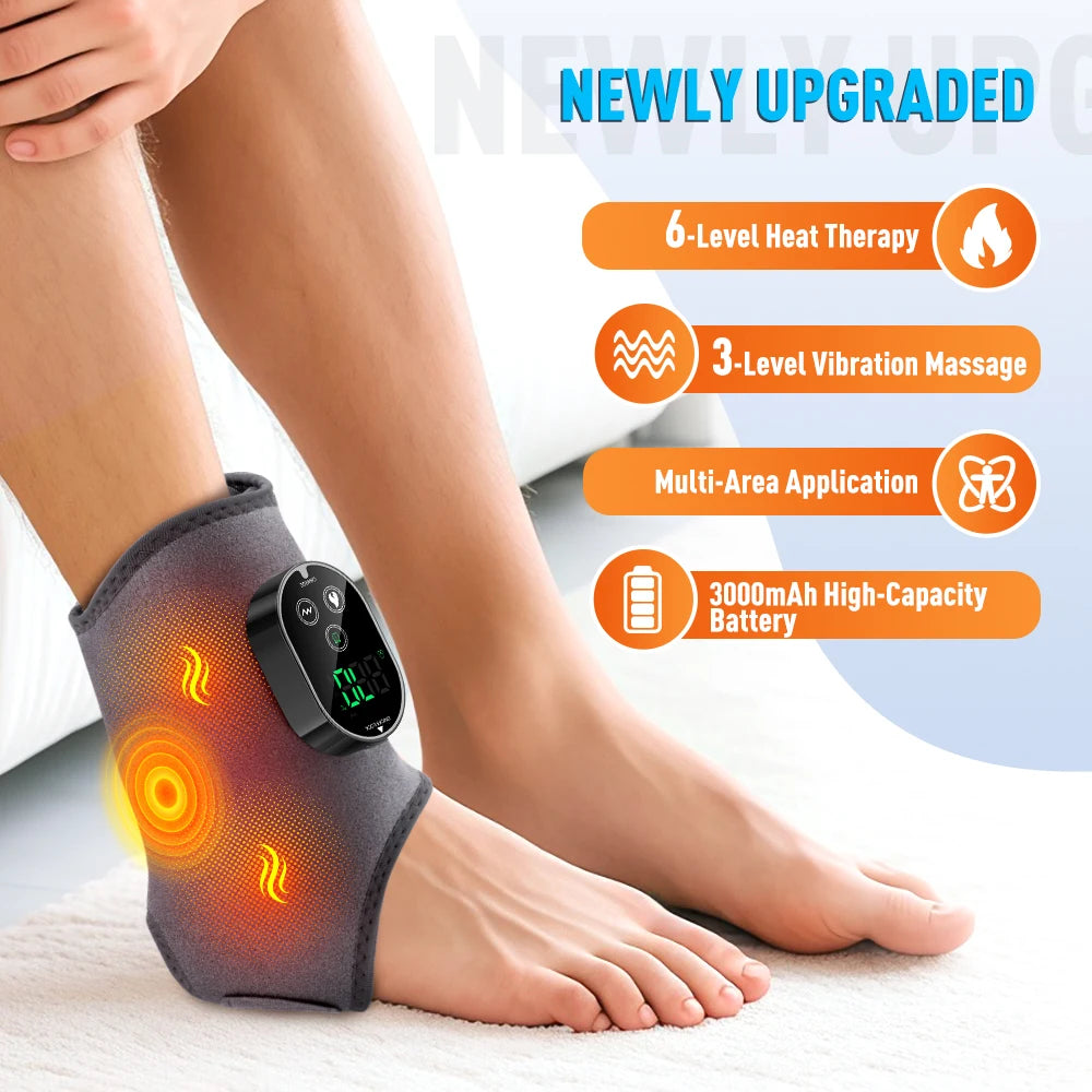 Electric foot and hand massager can vibrate and heat the ankles and ankles, and the bracket joints are portable, which can relax