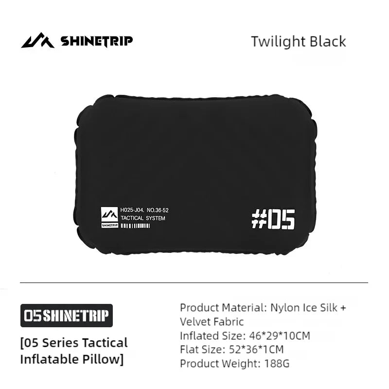 ShineTrip Outdoor Camping Inflatable Pillow Foldable Portable Ultra-light Air Pillow, Comfortable Sleep Pillow with Neck Support