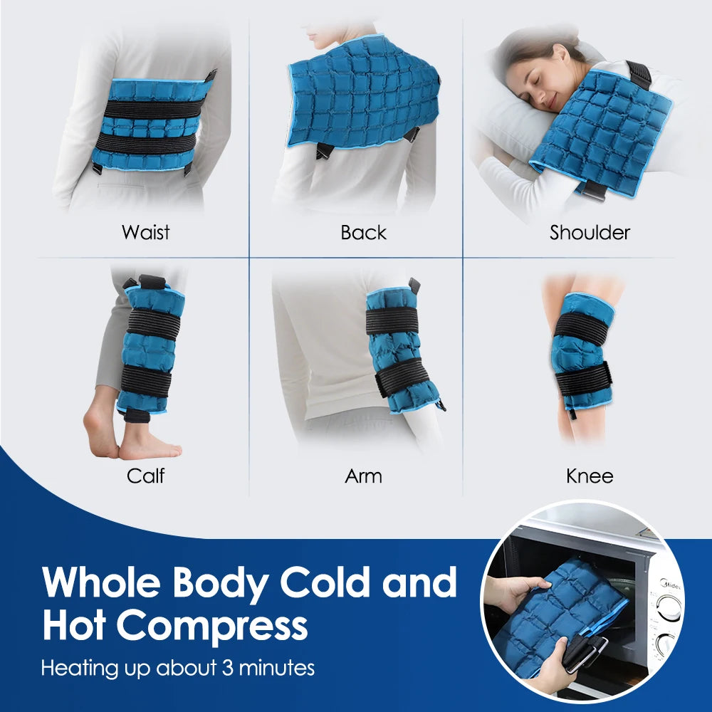 Large Ice Pack Reusable Hot Cold Gel Pack For Sports Muscle Strain Back Knee Shoulder Hot and Cold Compress Ice Bag