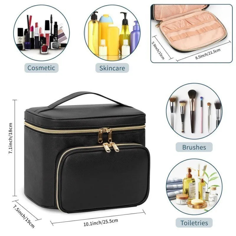 Large-sized Waterproof Makeup Bag Portable Large Size Cosmetic Travel Bag waterproof pu outdoor travel makeup bag