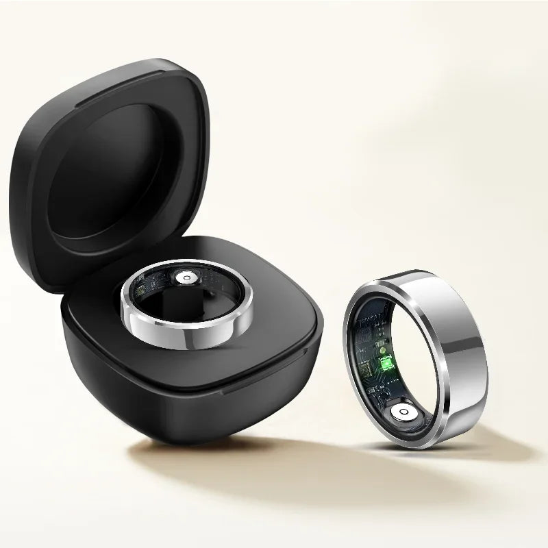 2025 R6Pro Smart Ring,  Heart Rate, Blood Oxygen, Sleep&Blood Pressure Tracker, Bluetooth Men Smart Rings iOS Android Compatible