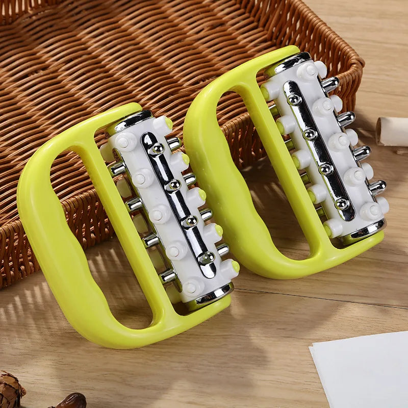 Electroplated Roller Massager Portable Anti Cellulite Relief Fat Blasting Massage Roller Muscle Massage Fascia Massager