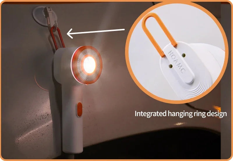 New Portable Outdoor Electric Shower with 2500mAh USB Charging Waterproof Mobile Showerhead for Camping Car Washing and Lighting