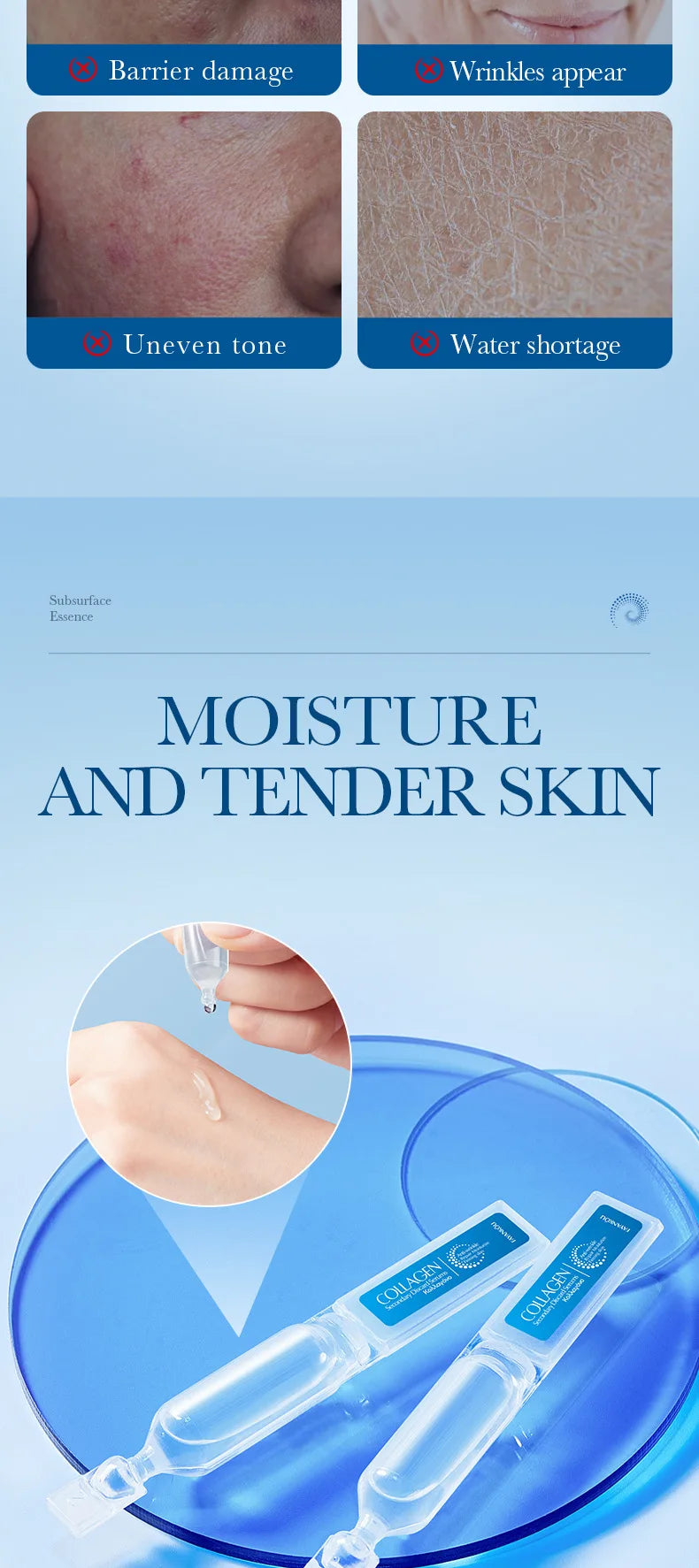 30pcs/box FAYANKOU Anti-wrinkles Collagen Serum for Face Moisturizing Firming Hydrating Anti-aging Facial Essence Face Skin Care