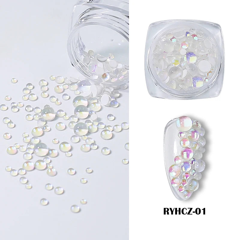 Set di Strass in Resina Acrilica per Nail Art