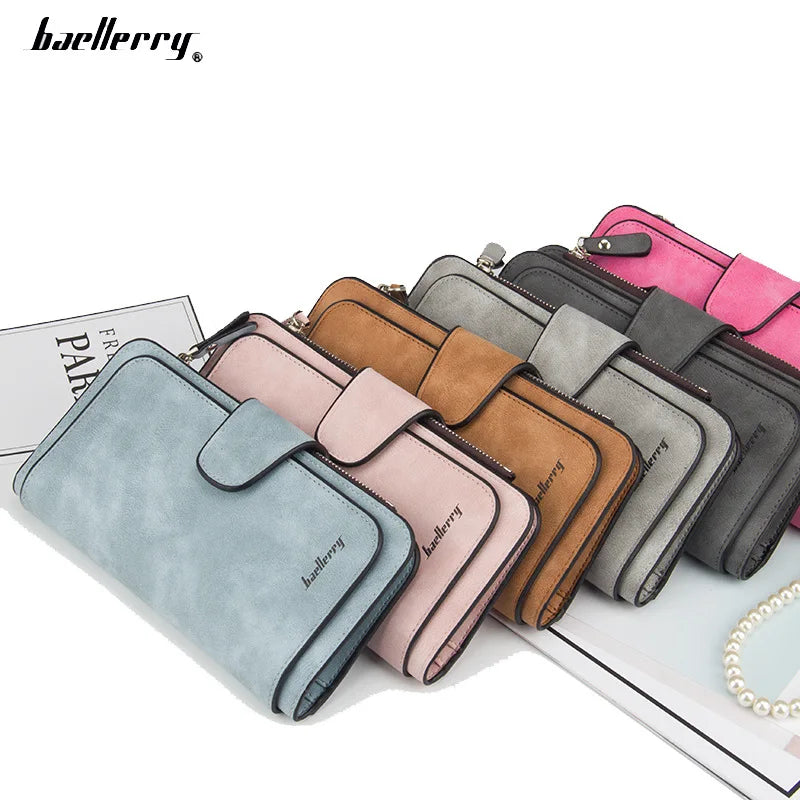 Baellerry High Quality Long Women's Wallet Buckle Multiple Card Slots Mobile Phone Bag Hand-held Bag Card Holders
