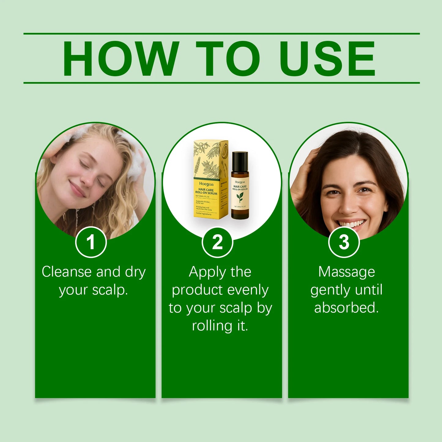 Ginger Hair G-rowth Roll-On Serum Essential Oil Repair Damaged Prevent Hair Loss Soften Hair Strengthen Hair Roots Hair ScalpOil