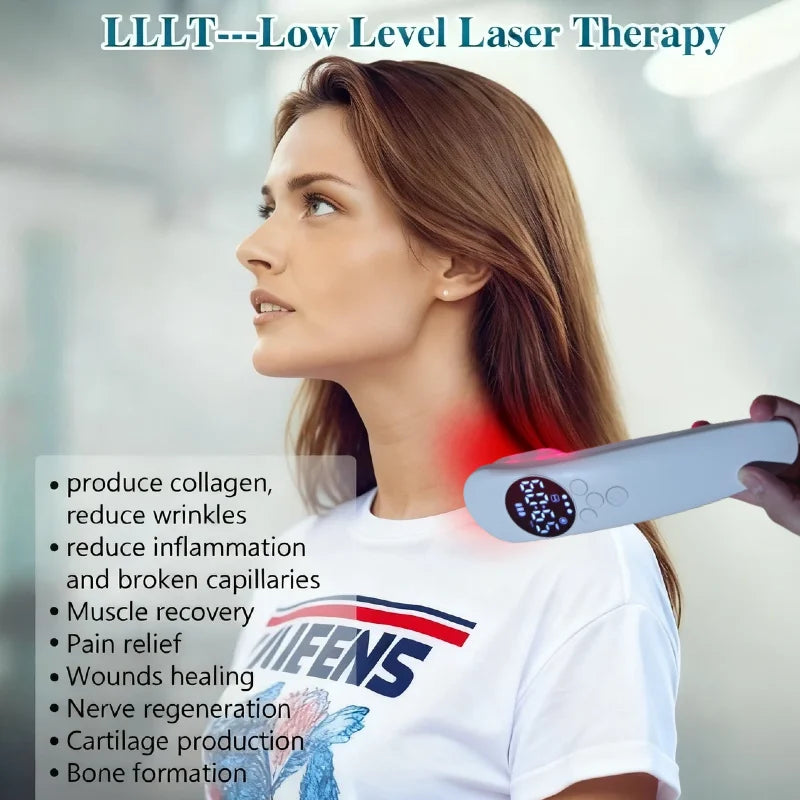 808nm 650nm LLLT Low-level Laser Device, Hand-held Cold Laser Therapy for Neck Back Arthritis Pain Relief Treatment