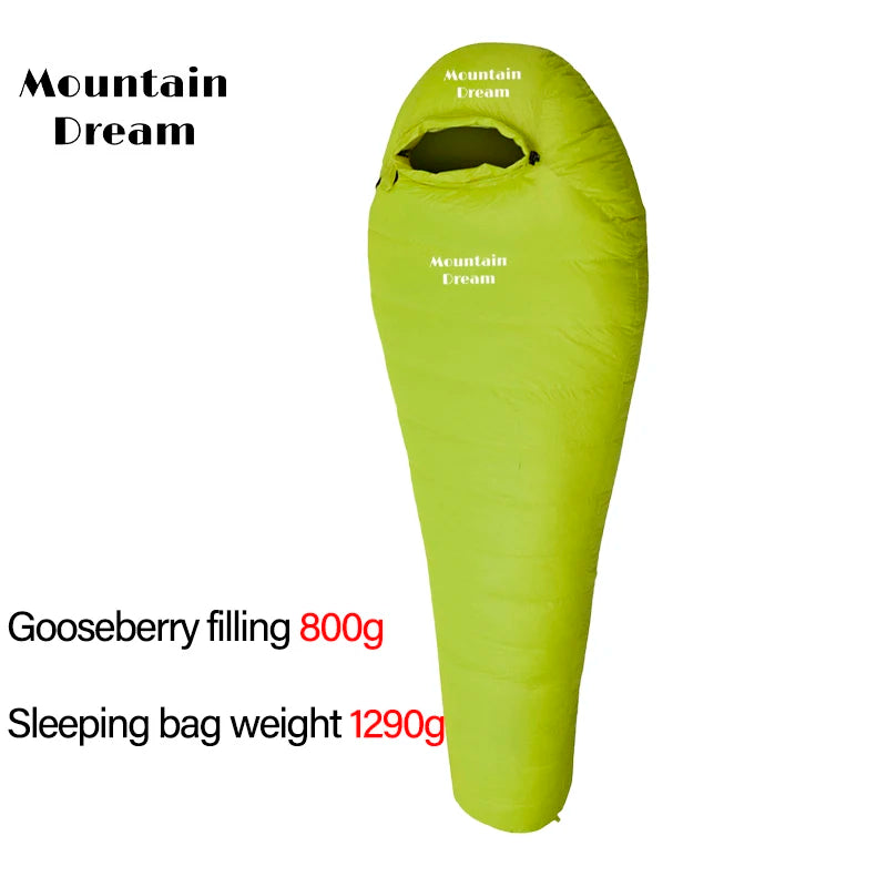 Mummy Goosevelt Sleeping Bag Warm Outdoor Down Sleeping Bag Adult Winter Travel Spliced Double Camping Bedding