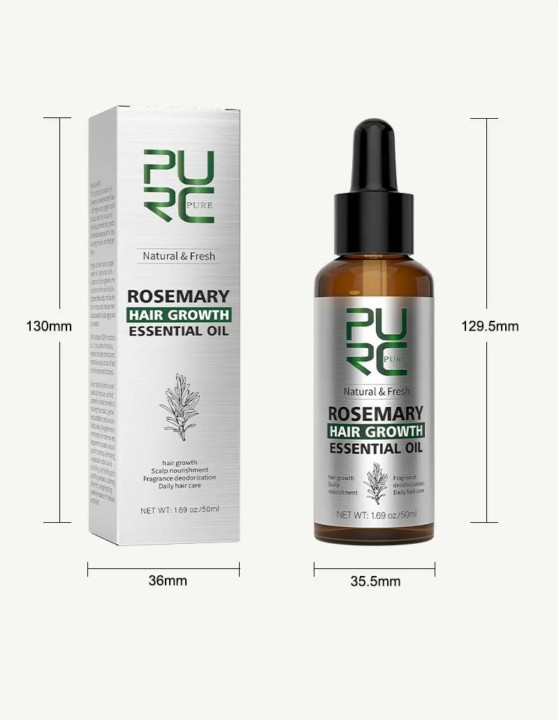 PURC Rosemary Oil Hair Loss Treatment Ginger Hair Growth Products for Men Women Smoothing Anti-Frizz Hair Care