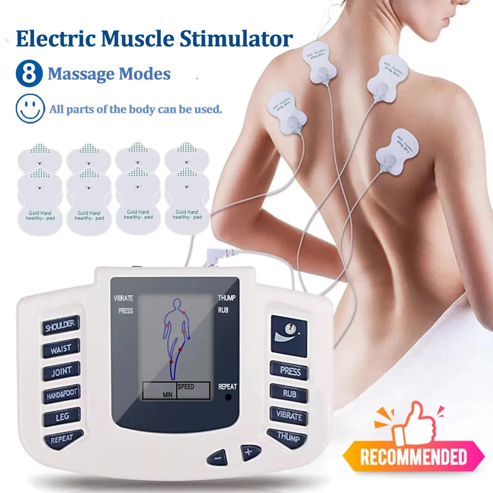 EMS Muscle Stimulator, 8 Dual-Output Modes Meridian Therapy Massager, Muscle Stimulator