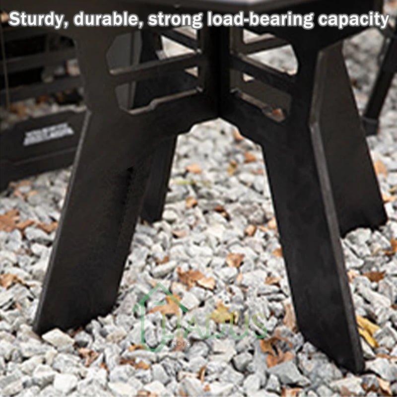 Multi-Functional Camping Table Portable 6-Sided BBQ&Tea Table, Foldable&Removable Outdoor Stove Complete Set For Outdoor Cooking