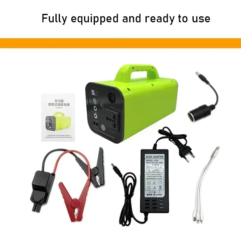 500W 80000mah Portable Power Station Emergency Power Supply Charging Station 220v for Home Power Bank Generator Battery Backup