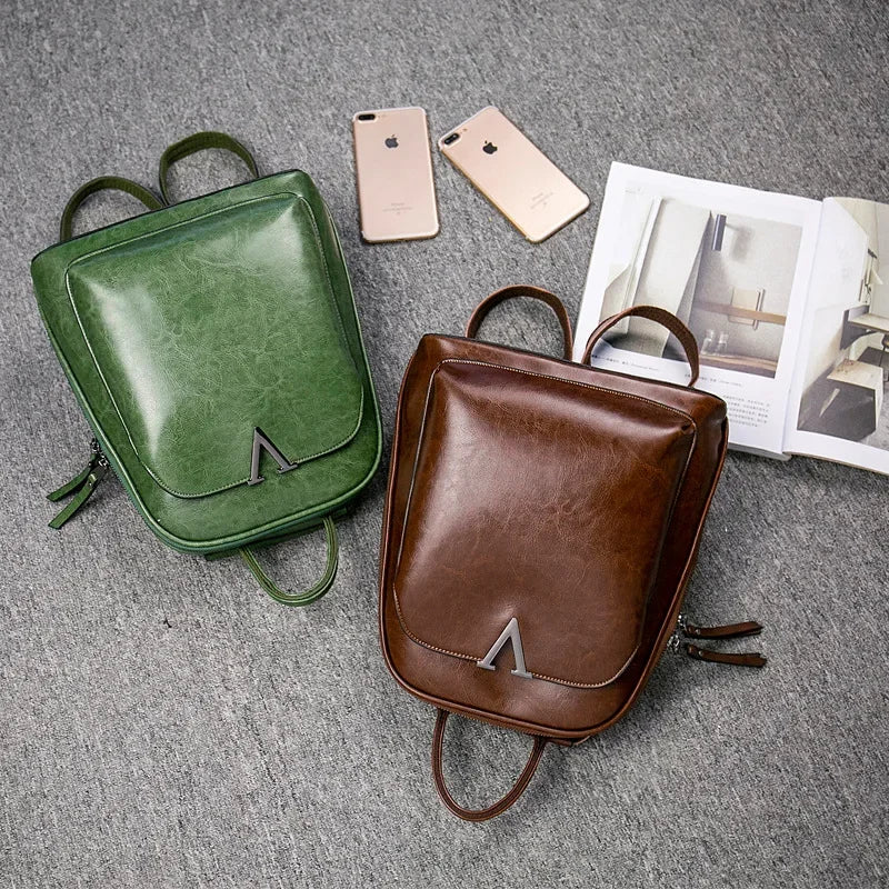 Fashionable High-Quality Leather Women's Backpack Casual Multifunctional Large Capacity Hot Sale Of The Season New Style Double