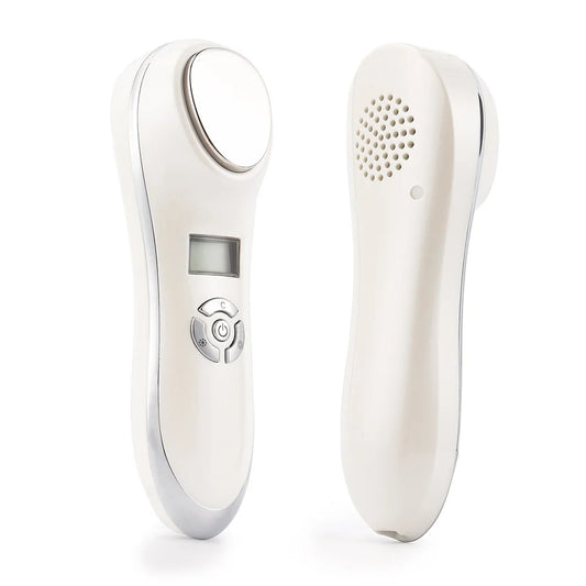 Portable Hot Cold Hammer Beauty Device Ultrasonic Cryotherapy Skin Lifting Tightening Vibration Massager Shrink Pores Anti Aging