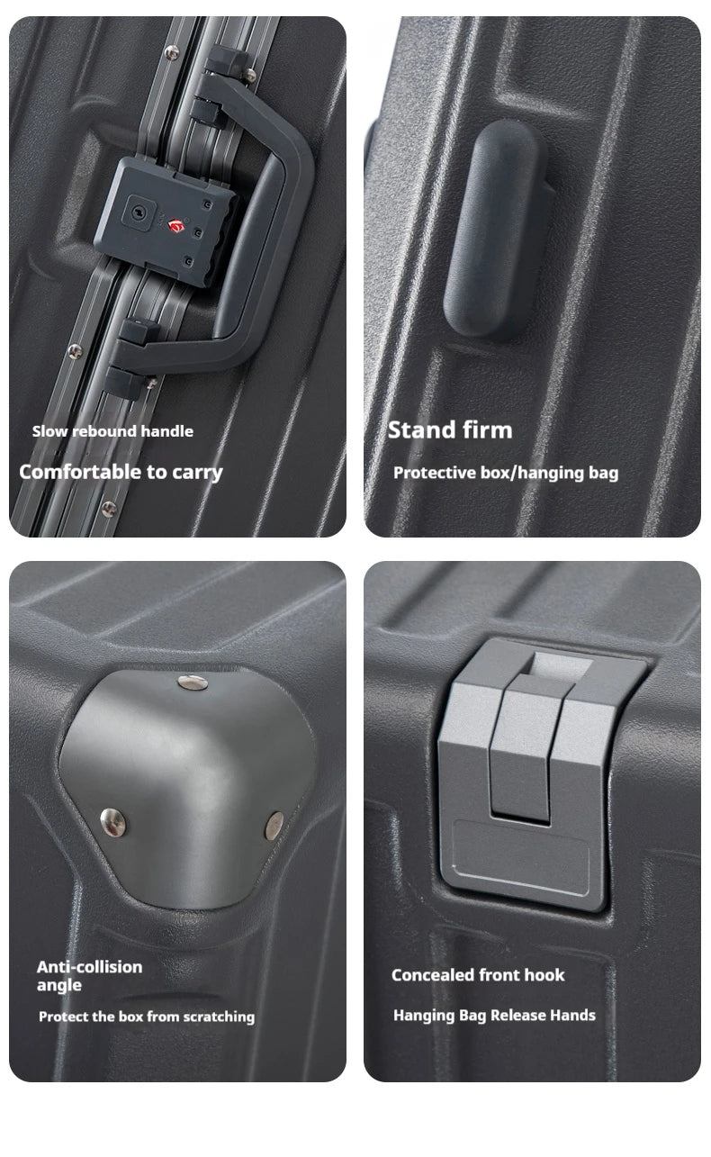 Hard Shell Carry-On Suitcase Rolling Travel Luggage with Spinner Wheels 20 24 26 28 30 Inch Large Capacity Durable Luggage
