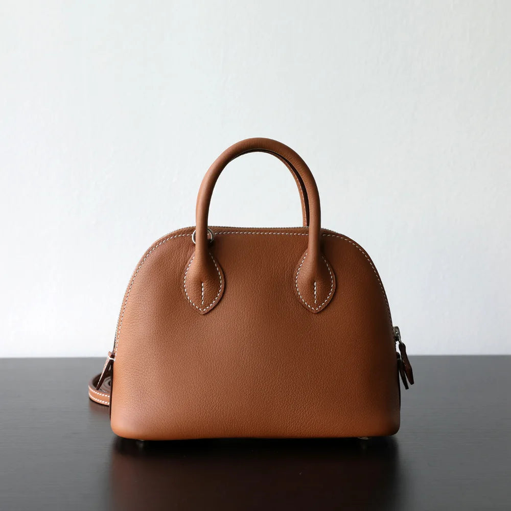Borsa in Fiore di Pelle Goffrata