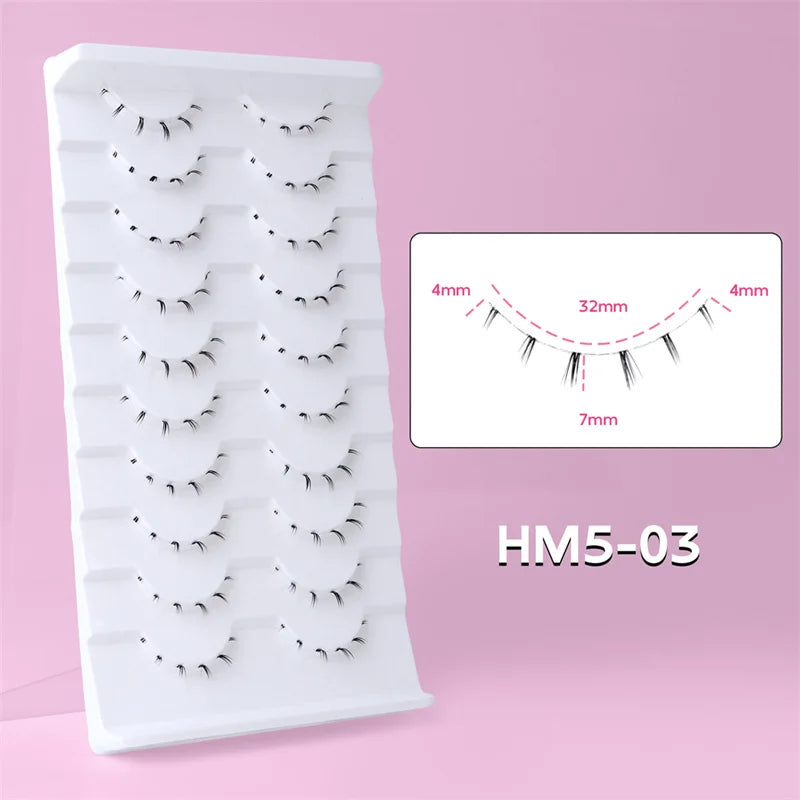 Set di 10 Paia di Extension Ciglia Inferiori