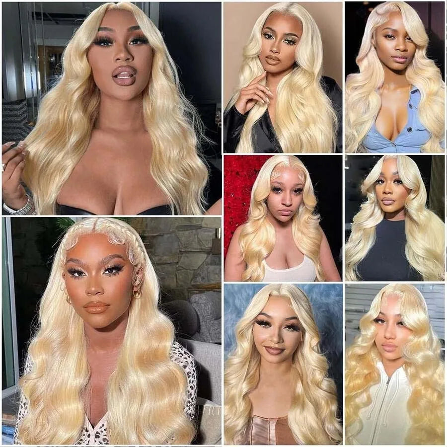 Smilegirl 12A Raw Virgin Human Hair 613 Blonde Bundles Body Wave Premium Double Weft Hair Extensions 10-30 Inch 1 3 4 Bundles for Women