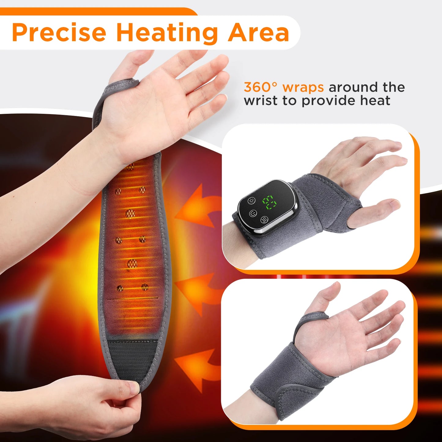 Electric foot and hand massager can vibrate and heat the ankles and ankles, and the bracket joints are portable, which can relax