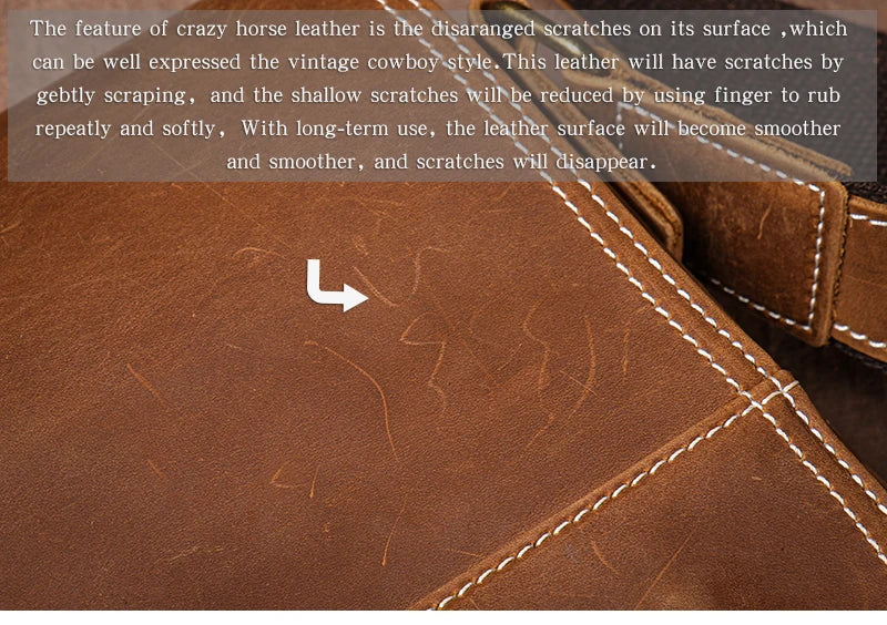 Luxury Design Genuine Leather Shoulder Bag Men's Business Briefcase Natural Cowhide Retro Crossbody Daily Commuter Messenger Bag