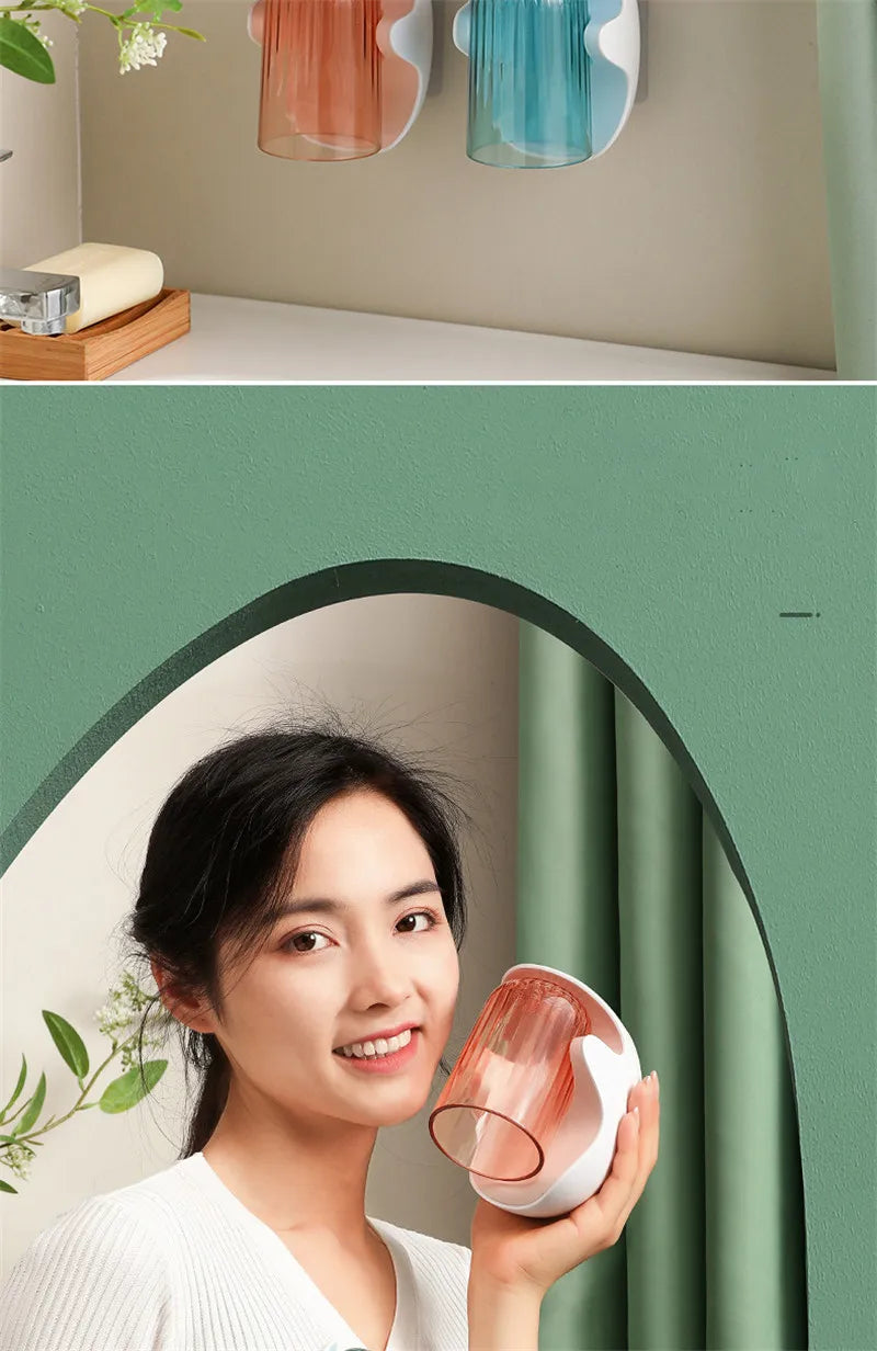 Cartoon Toothpaste Dispenser Automatic Toothpaste Squeezer New Wall-Mount Holder Toothbrush Rack Bathroom Washroom  Accessories