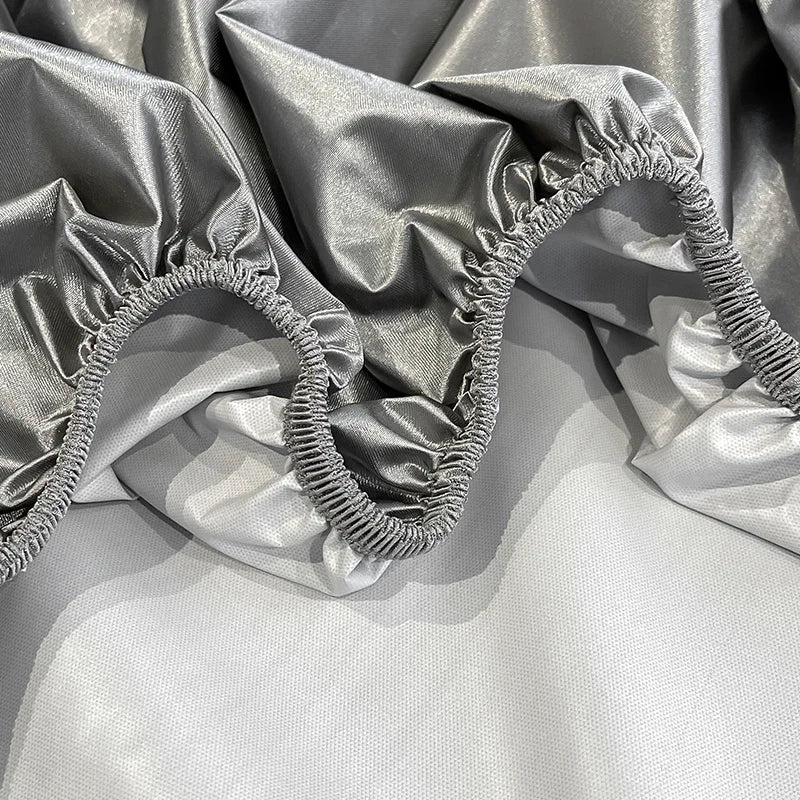 Summer Satin Waterproof Couple bed Fitted Sheet Double bed sheets Mattress Cover Bed linen protector single Queen NO Pillowcase