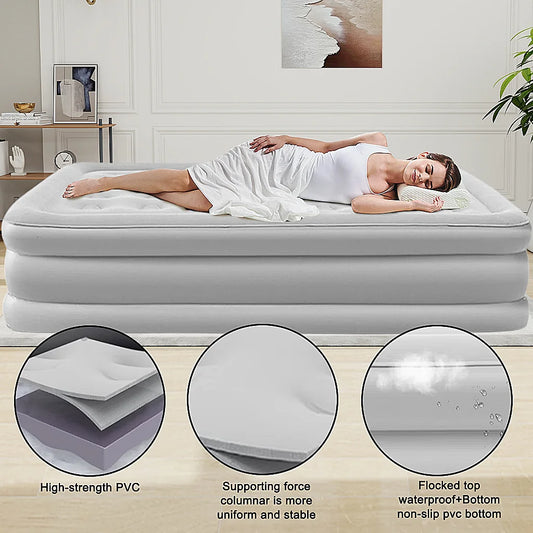 2 Person Automatic Inflatable Mattress For Home Outdoor Camping Rest Sleeping Bed Car Air Cushion Portable Folding Lazy Sofa Mat