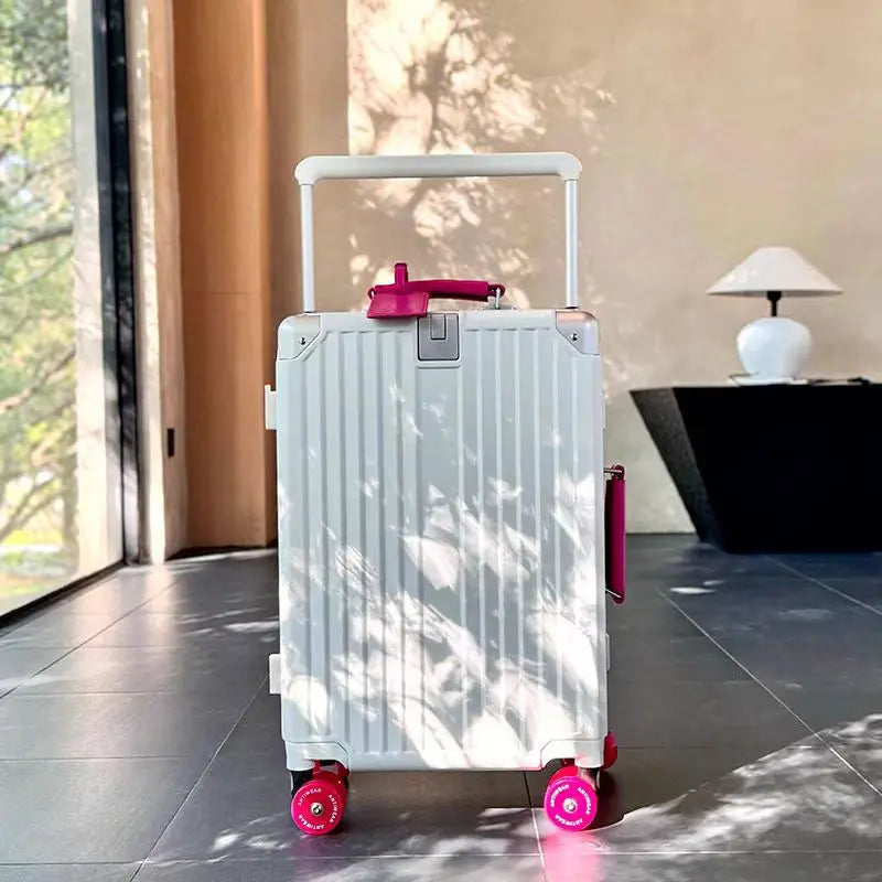 KLQDZMS Travel Luggage 24"26"28"30 Inch Women's Large Capacity Trolley Case 20 ”ABS+PC Boarding Case Men's Cabin Suitcase